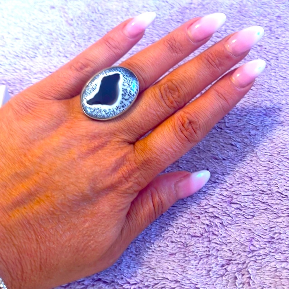 Dendritic Opal Ring - image 1